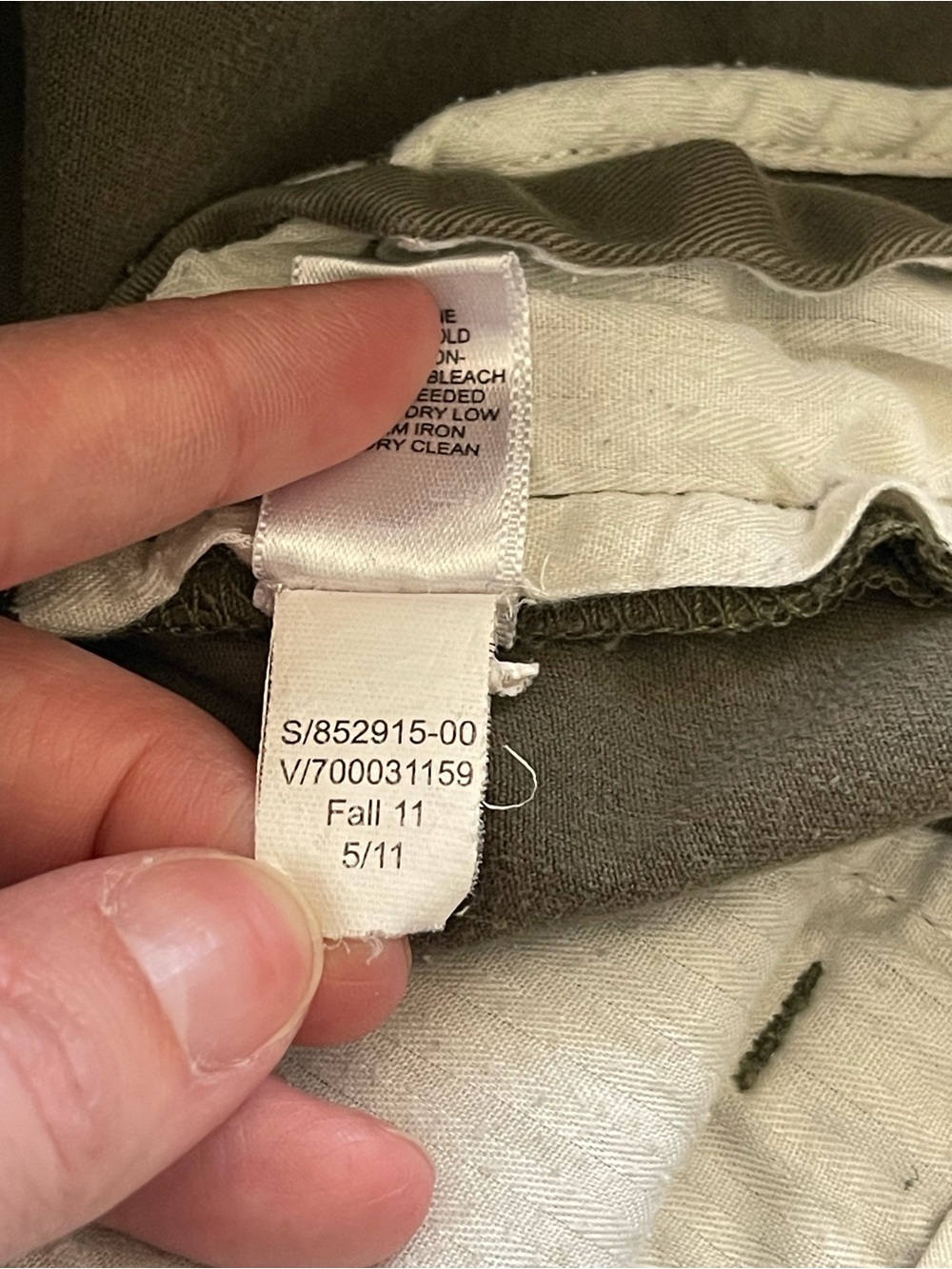 Banana Republic Olive Green Flare Leg Pants Women's Size 2 Stretch Chino Trouser - Picture 7 of 13